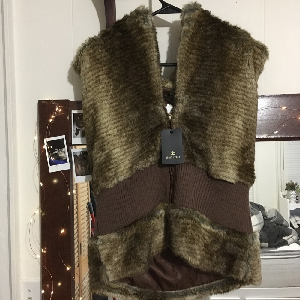 Radzoli Faux Fur Vest NEW WITH TAGS